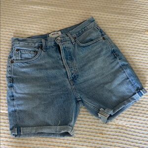 Agolde Classic Blue Denim Shorts
